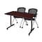Kobe Rectangle Tables > Training Tables > Kobe Training Table & Chair Sets, 48 W, 24 L, 29 H, Mahogany MKTRCT4824MH23BK - alternate 1